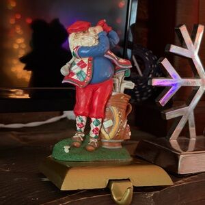 Vintage Potpourri Designs Stocking Hanger Holder Golf Santa Adjustable